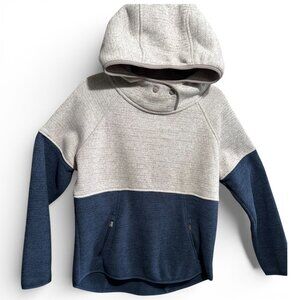 Prana Women’s Tri Thermal Threads Pullover Polartec Fleece Gray Blue Large